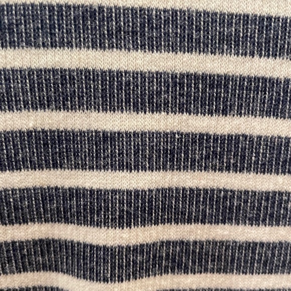 Ivanka Trump navy white nautical short sleeve preppy striped pullover top medium - Picture 8 of 11